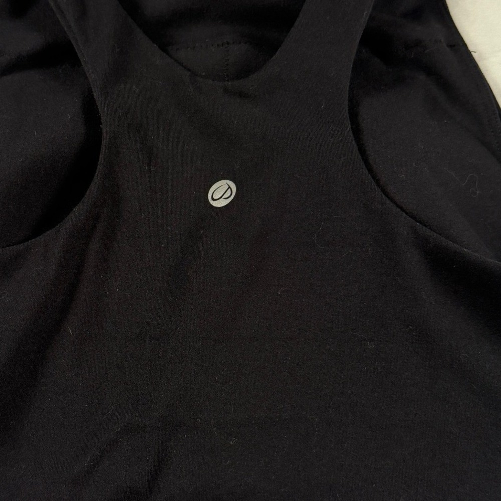 CRZ Yoga Black High Neck Seamless Crop Tank Top Athletic Workout Small Sporty - Picture 3 of 6